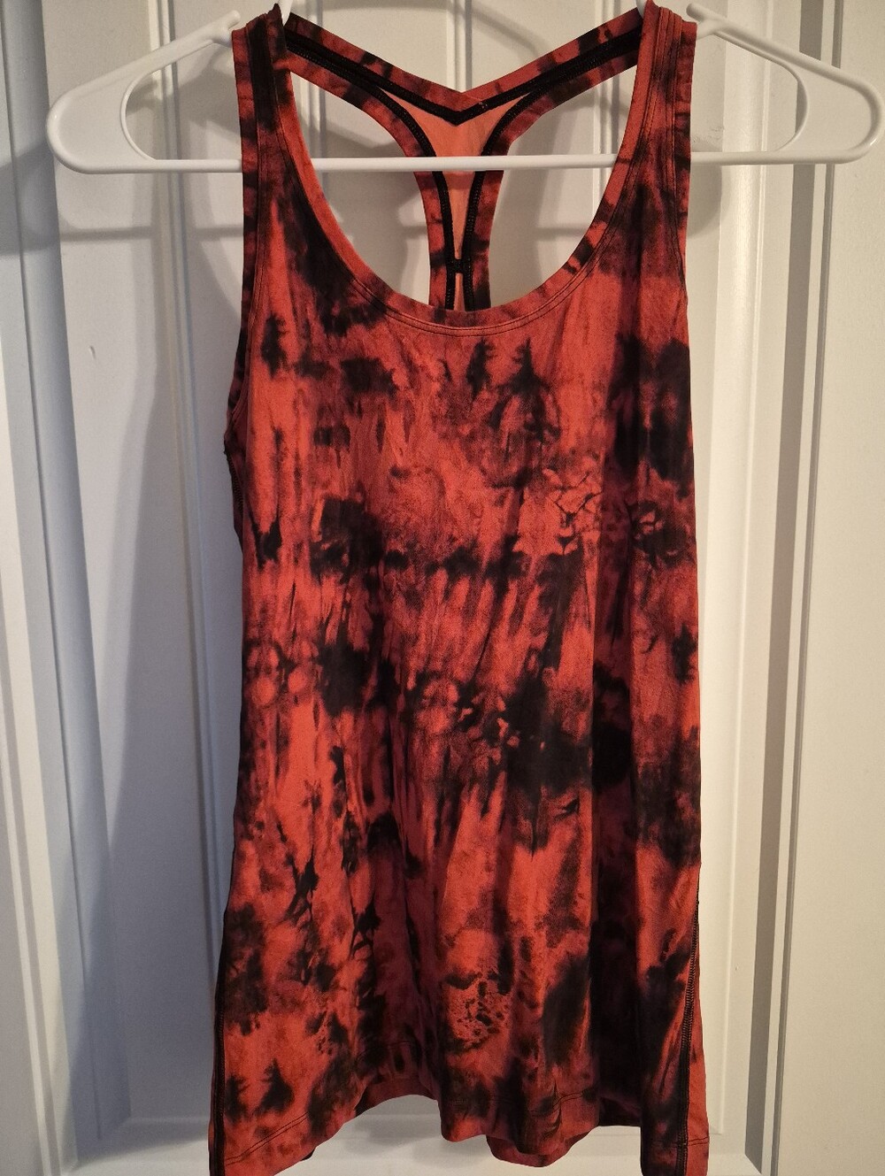 Lululemon Tie-Dye Red & Black Racerback Tank Top
